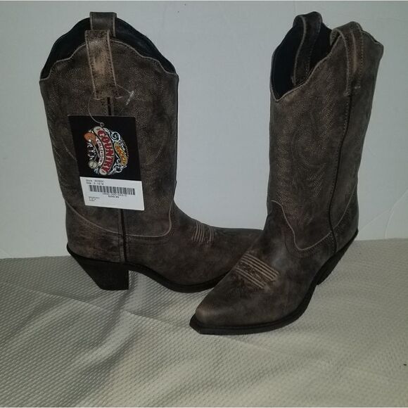 New western Genuine Leather Boots Rockin Country Collection with thags - Picture 1 of 16